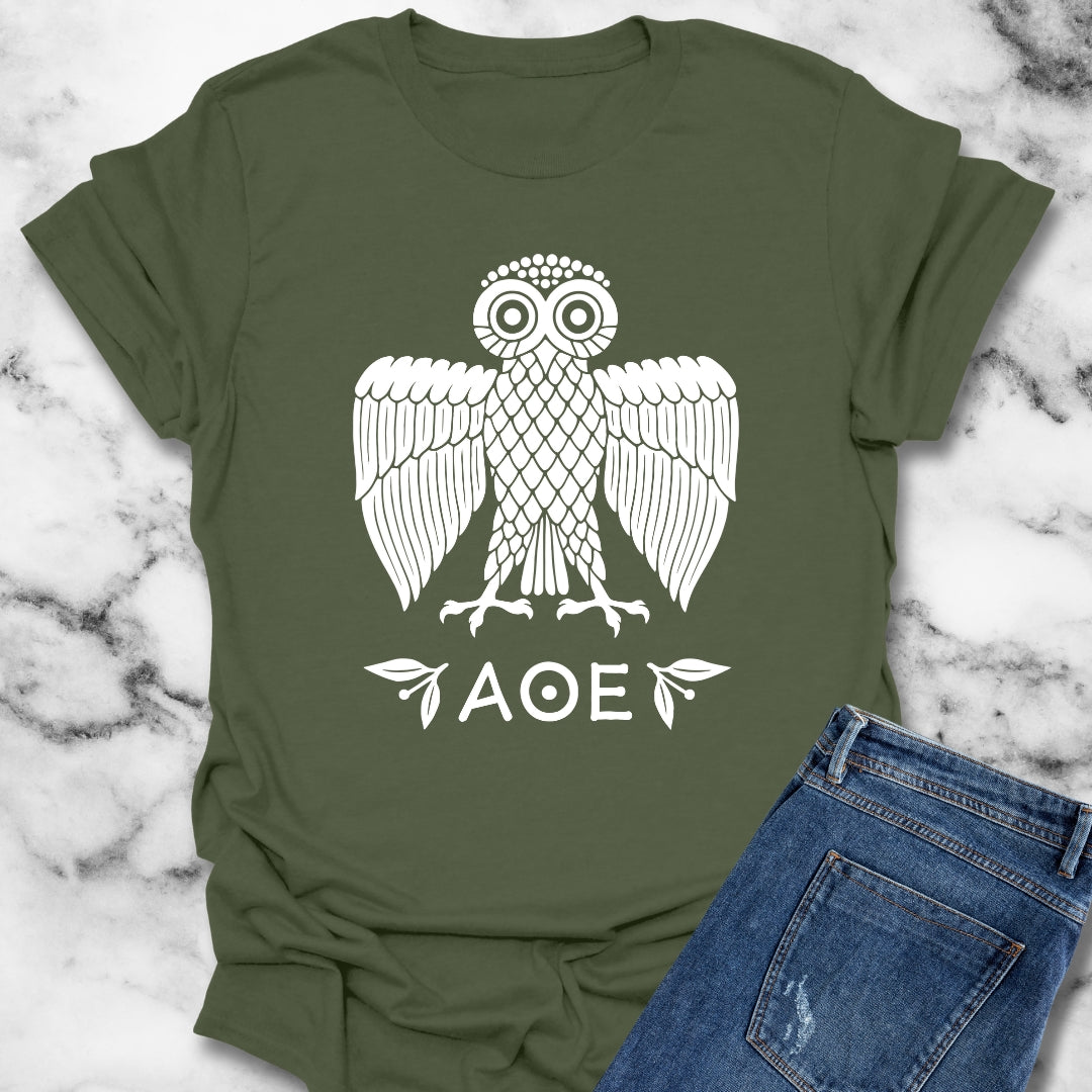 Ancient Athenian Owl Greece Unisex Lightweight T-Shirt