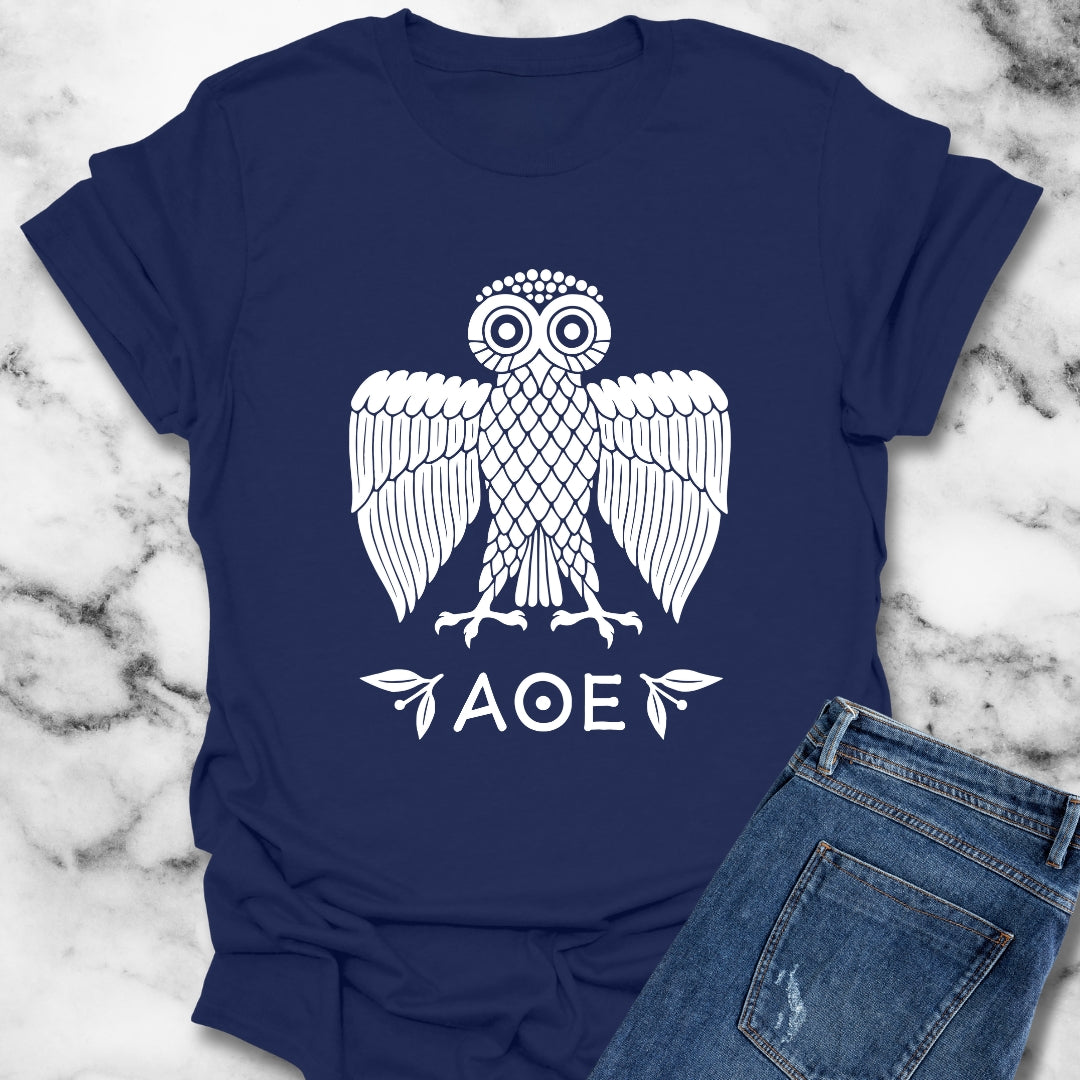 Ancient Athenian Owl Greece Unisex Lightweight T-Shirt