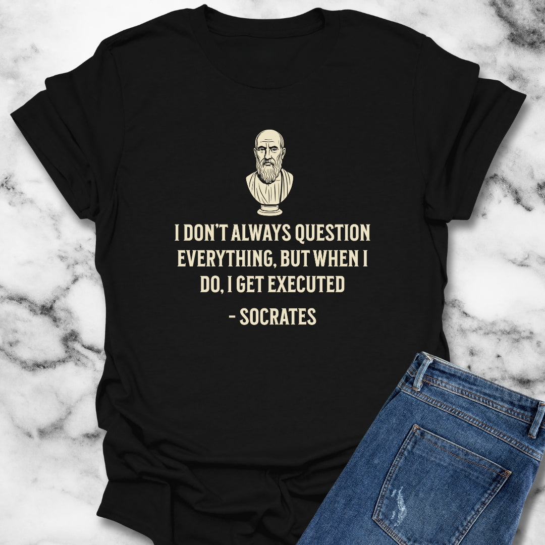 Socrates Question Everything Unisex Lightweight T-Shirt