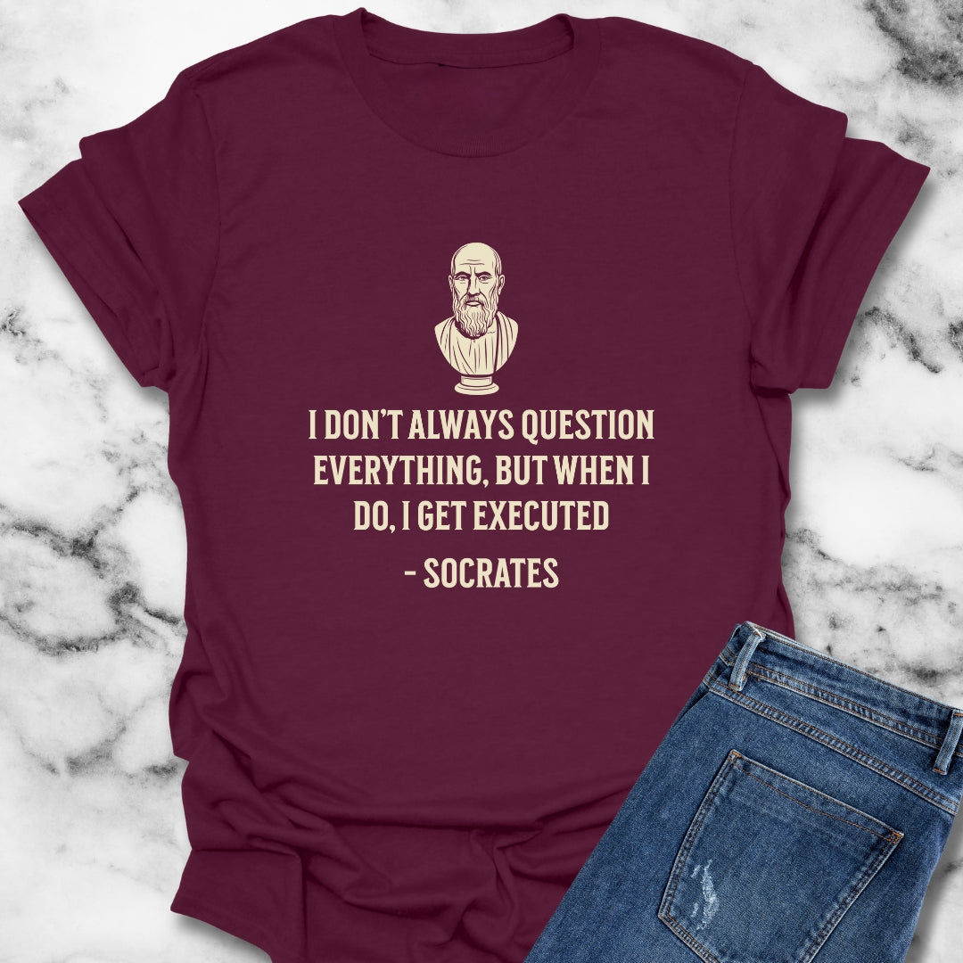 Socrates Question Everything Unisex Lightweight T-Shirt