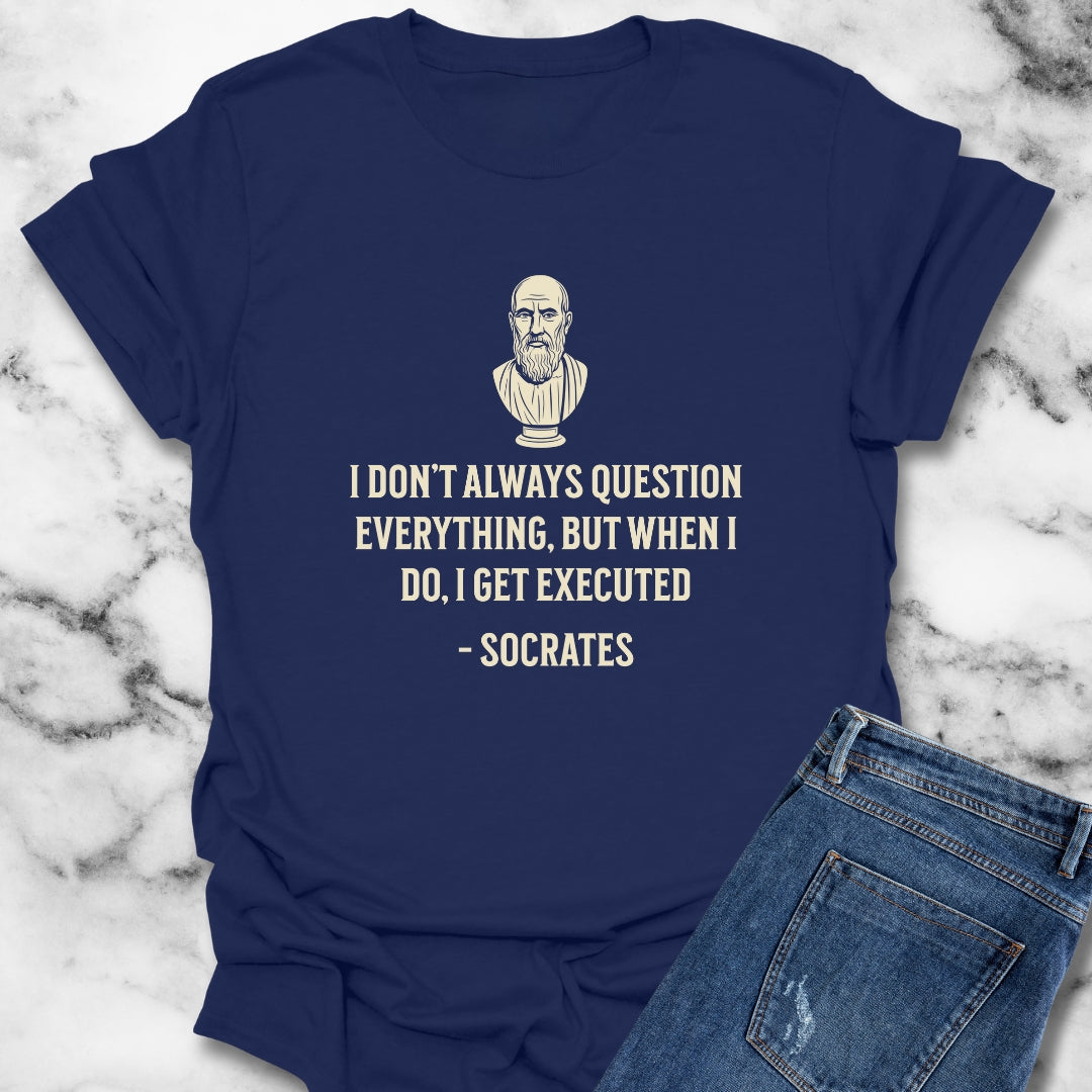 Socrates Question Everything Unisex Lightweight T-Shirt