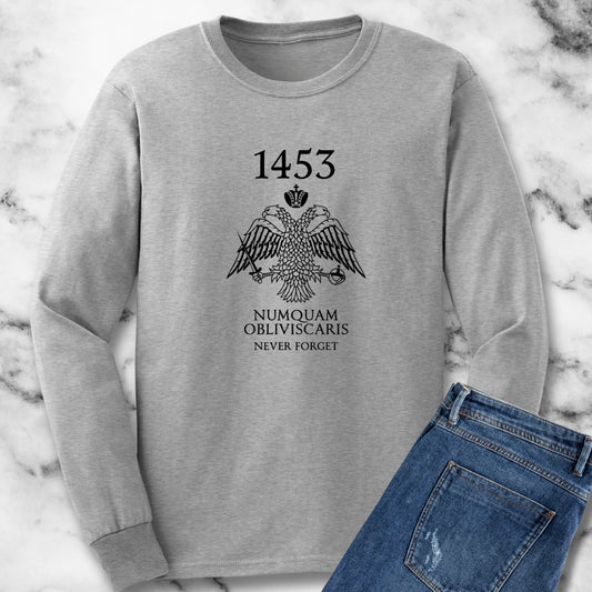 1453 Fall of Constantinople Never Forget Unisex Long Sleeve Tee