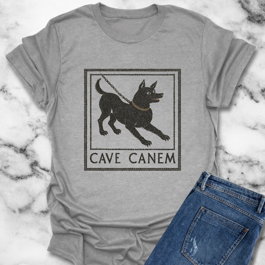 Cave Canum Pompeii Beware of Dog Mosaic Unisex Lightweight T-Shirt