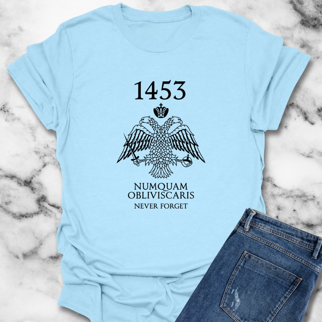 1453 Fall of Constantinople Never Forget Unisex Lightweight T-Shirt