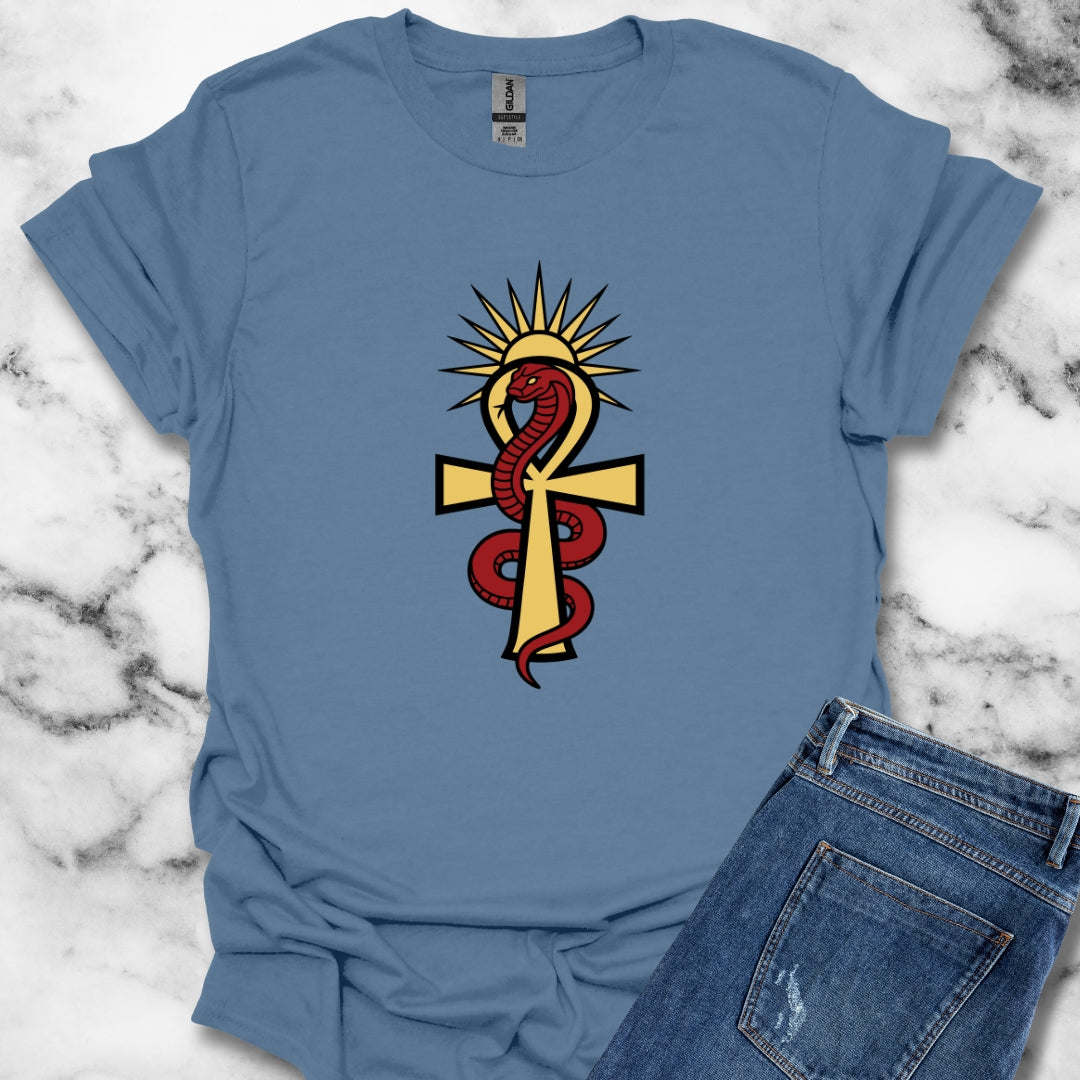 Egyptian Snake Ankh Unisex Lightweight T-Shirt
