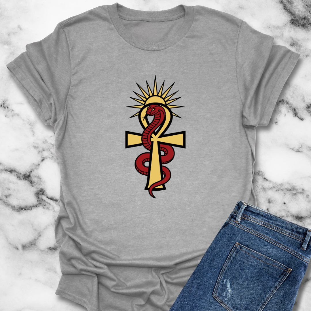 Egyptian Snake Ankh Unisex Lightweight T-Shirt