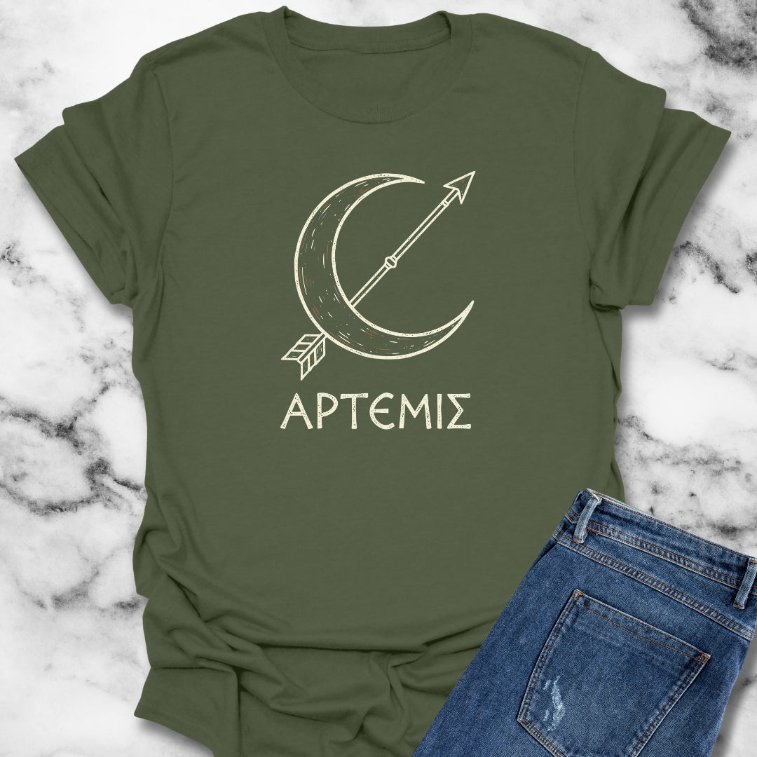 Artemis in Greek Unisex Lightweight T-Shirt