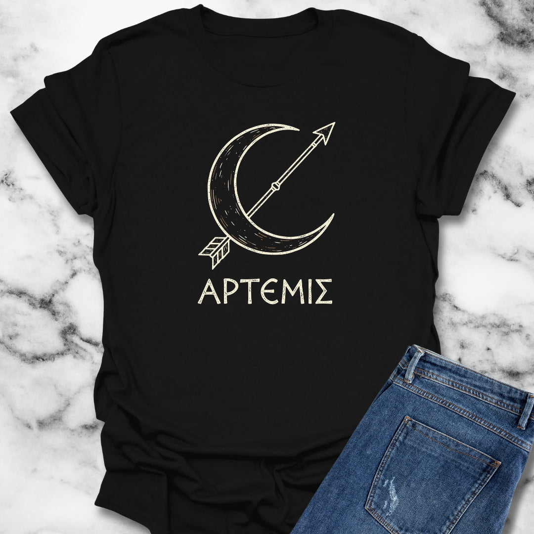 Artemis in Greek Unisex Lightweight T-Shirt