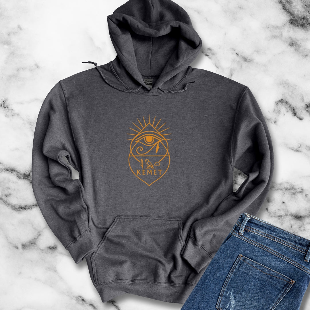 Kemet Ra Egyptian Hieroglyphics Unisex Heavy Blend™ Hooded Sweatshirt