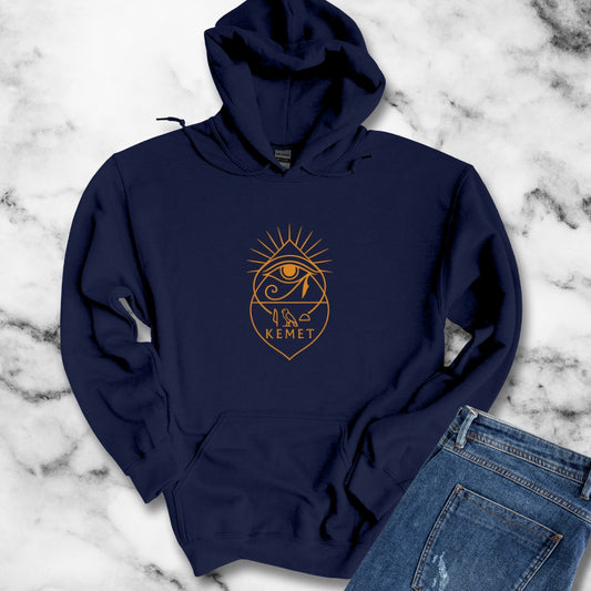 Kemet Ra Egyptian Hieroglyphics Unisex Heavy Blend™ Hooded Sweatshirt