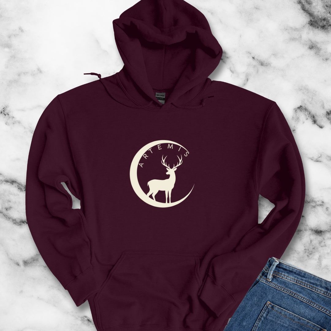 Artemis Sacred Deer Unisex Heavy Blend™ Hooded Sweatshirt