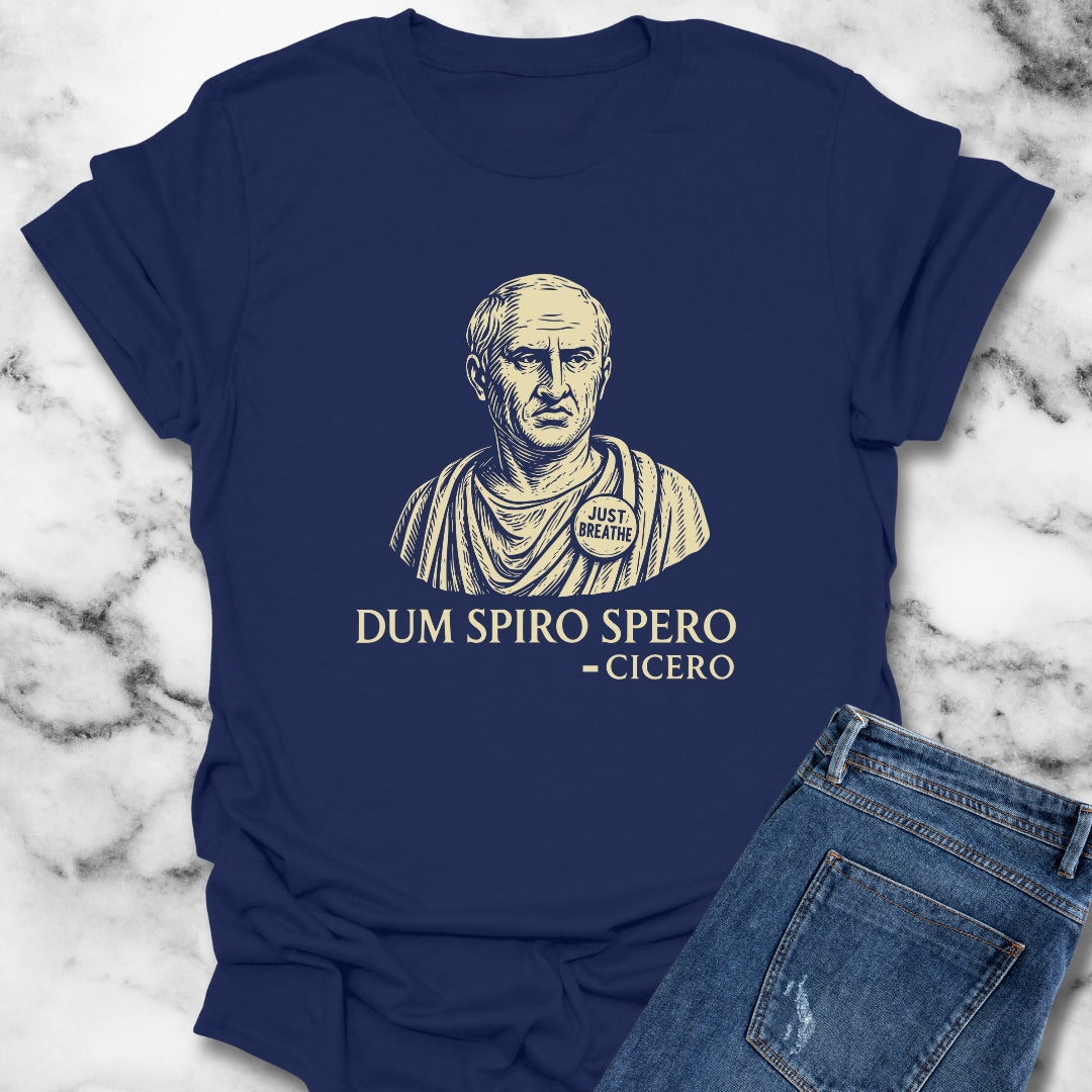 Dum Spiro Spero Cicero Quote While I Breathe I Hope Unisex Lightweight T-Shirt