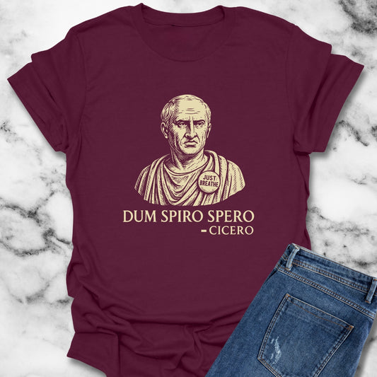 Dum Spiro Spero Cicero Quote While I Breathe I Hope Unisex Lightweight T-Shirt