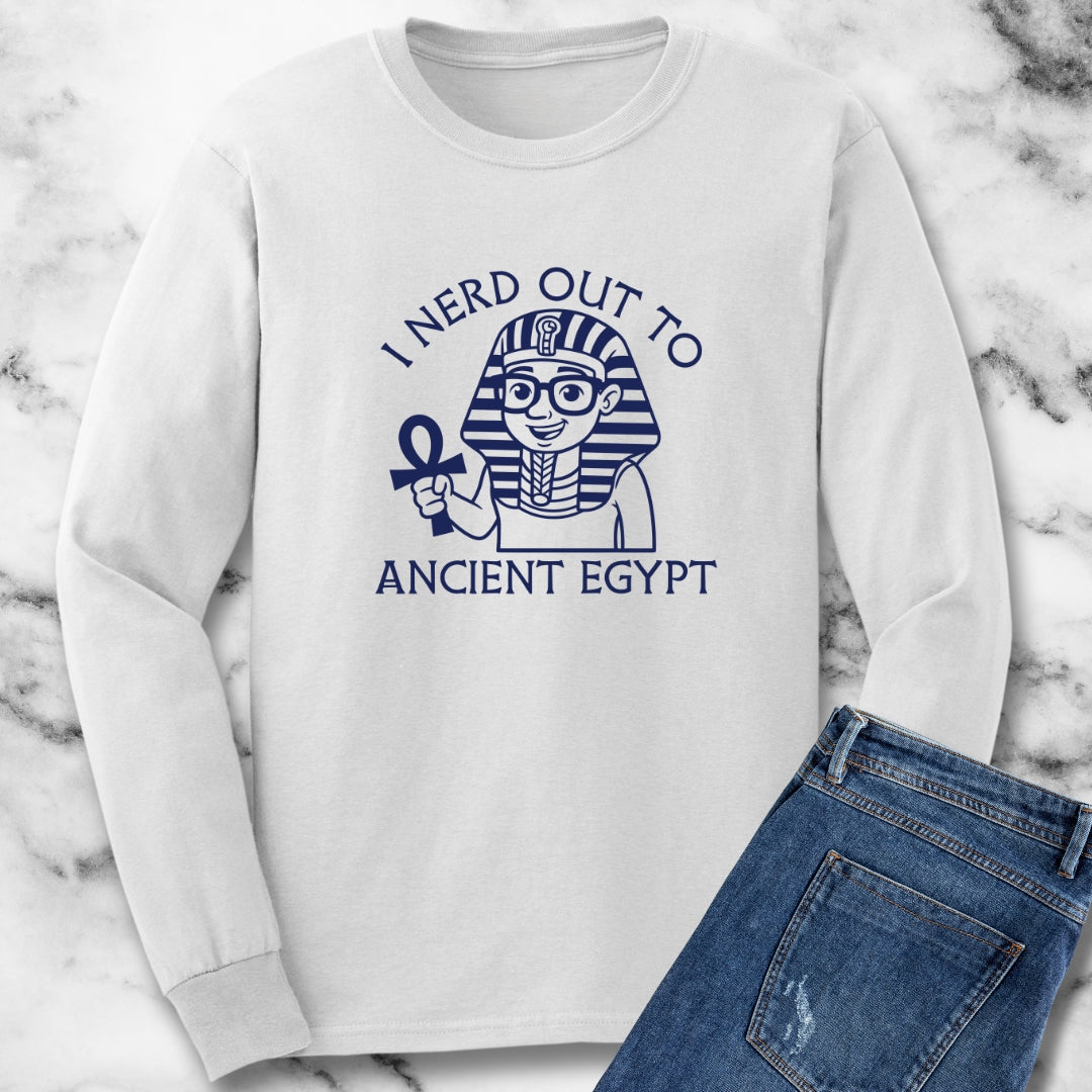 I Nerd Out to Ancient Egypt Unisex Long Sleeve Tee