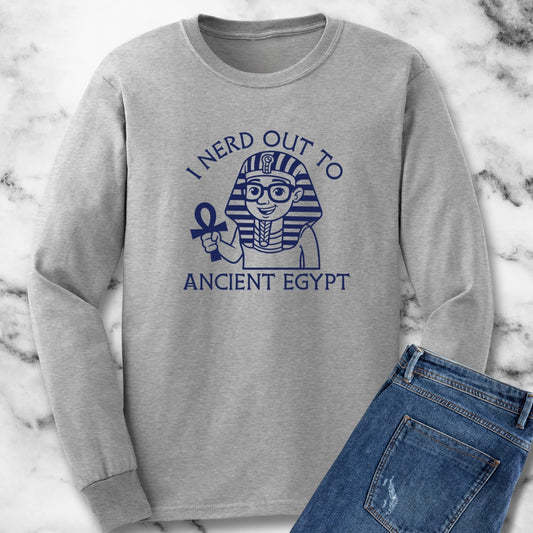 I Nerd Out to Ancient Egypt Unisex Long Sleeve Tee