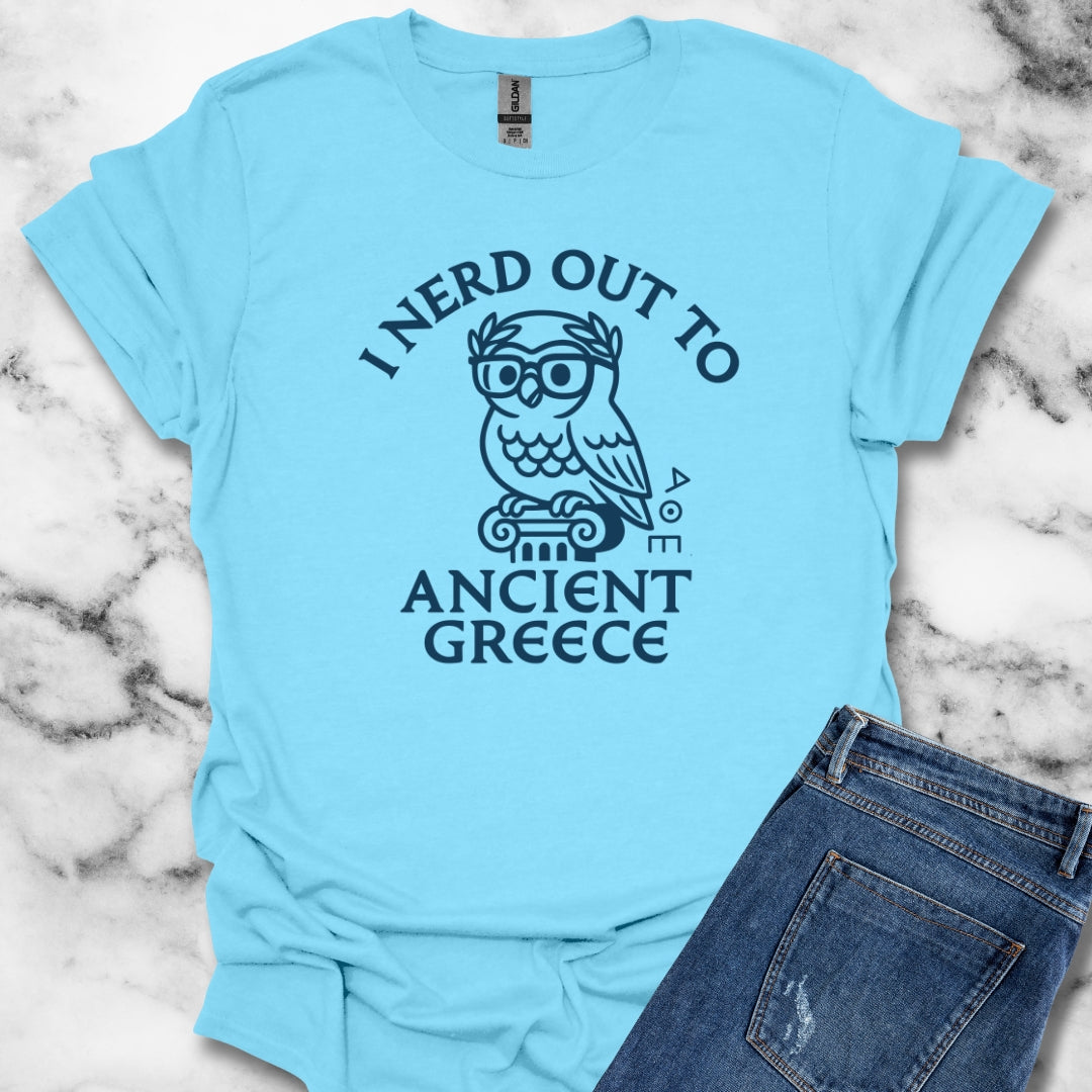 I Nerd Out to Ancient Greece Unisex Lightweight T-Shirt