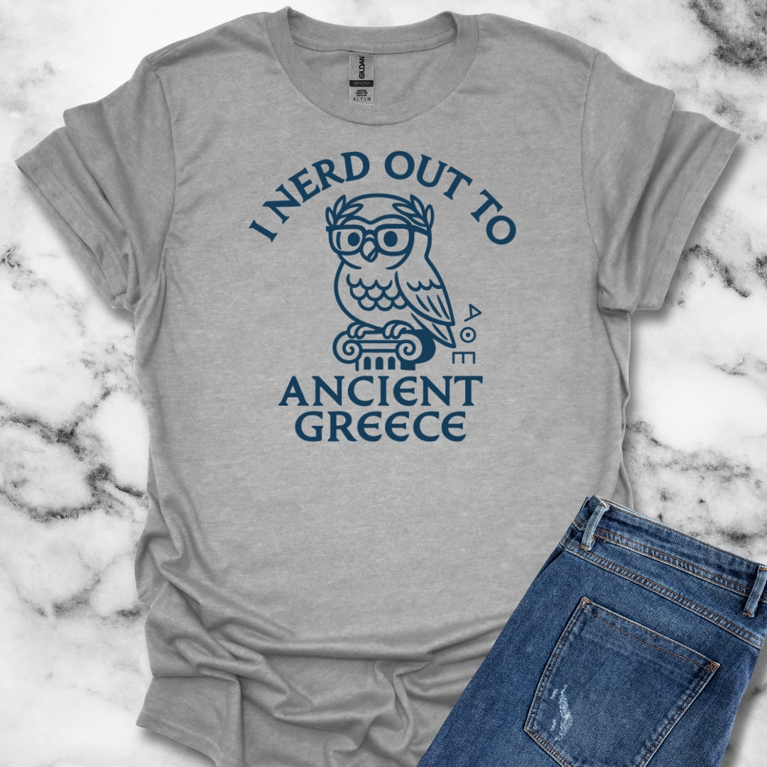 I Nerd Out to Ancient Greece Unisex Lightweight T-Shirt