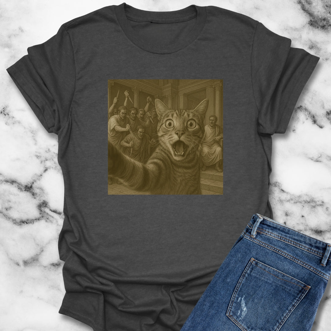 Cat Selfie Caesar Assassination T-Shirt