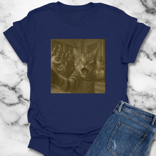 Cat Selfie Caesar Assassination T-Shirt