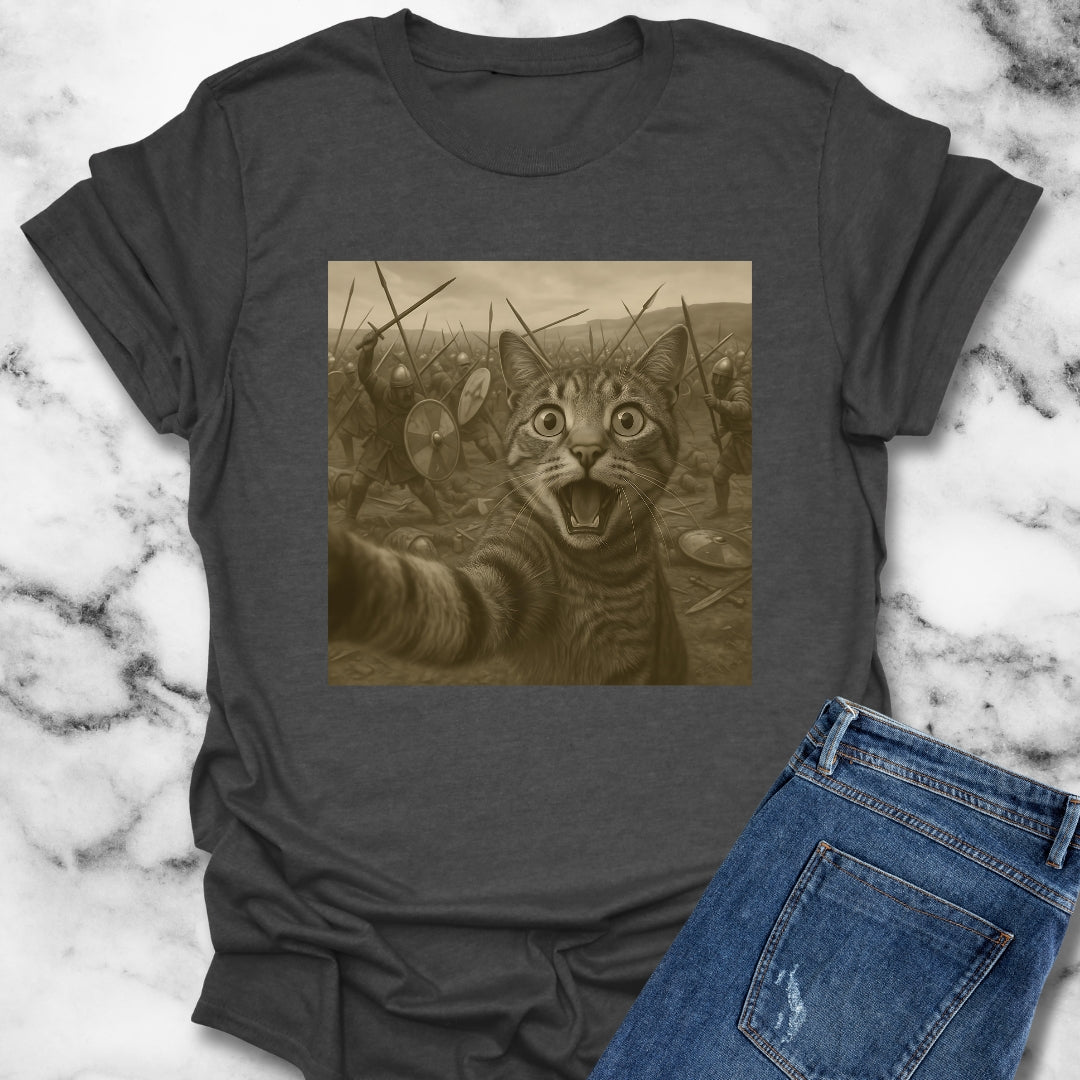 Cat Selfie Battle of Hastings Unisex Lightweight T-Shirt
