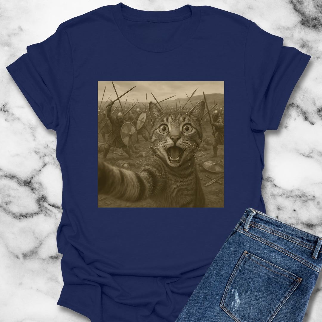 Cat Selfie Battle of Hastings Unisex Lightweight T-Shirt