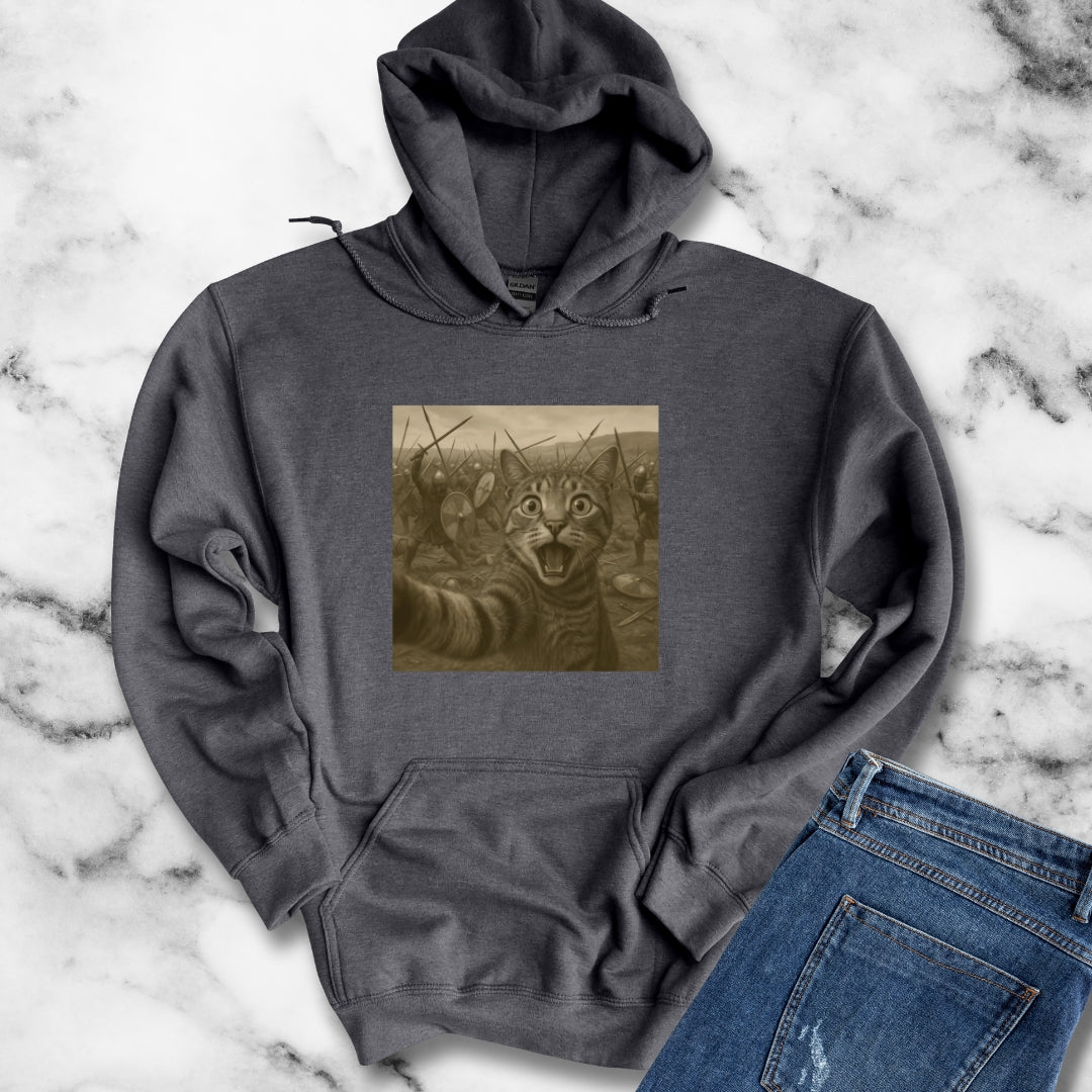 Cat Selfie at Battle of Hastings Unisex Heavy Blend™ Hooded Sweatshirt