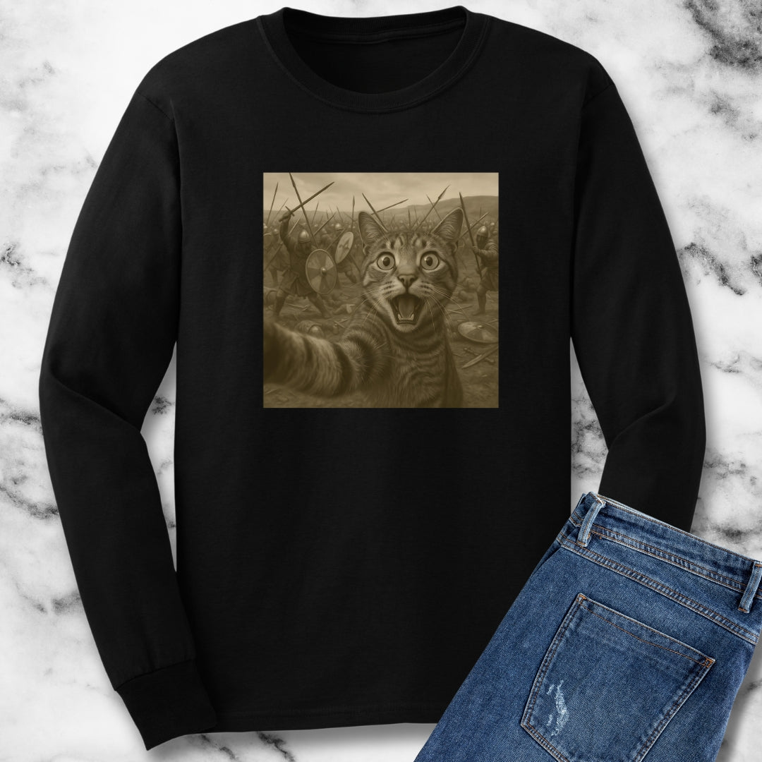 Cat Selfie at Hastings Unisex Long Sleeve Tee