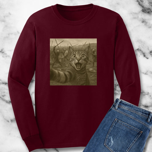 Cat Selfie at Hastings Unisex Long Sleeve Tee