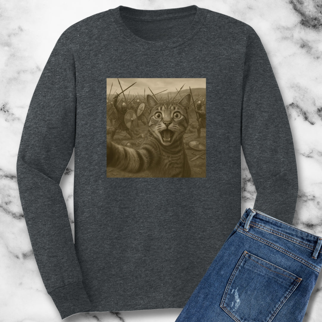 Cat Selfie at Hastings Unisex Long Sleeve Tee