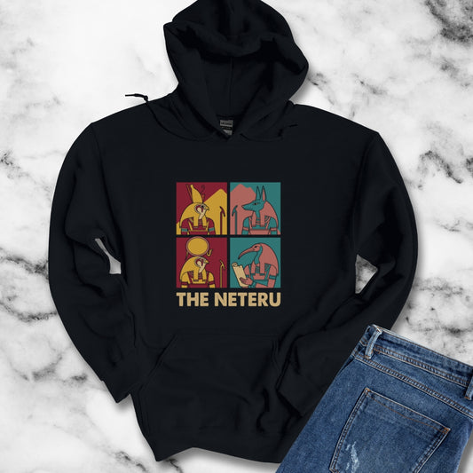 The Neteru Egyptian Gods Pantheon Unisex Heavy Blend™ Hooded Sweatshirt