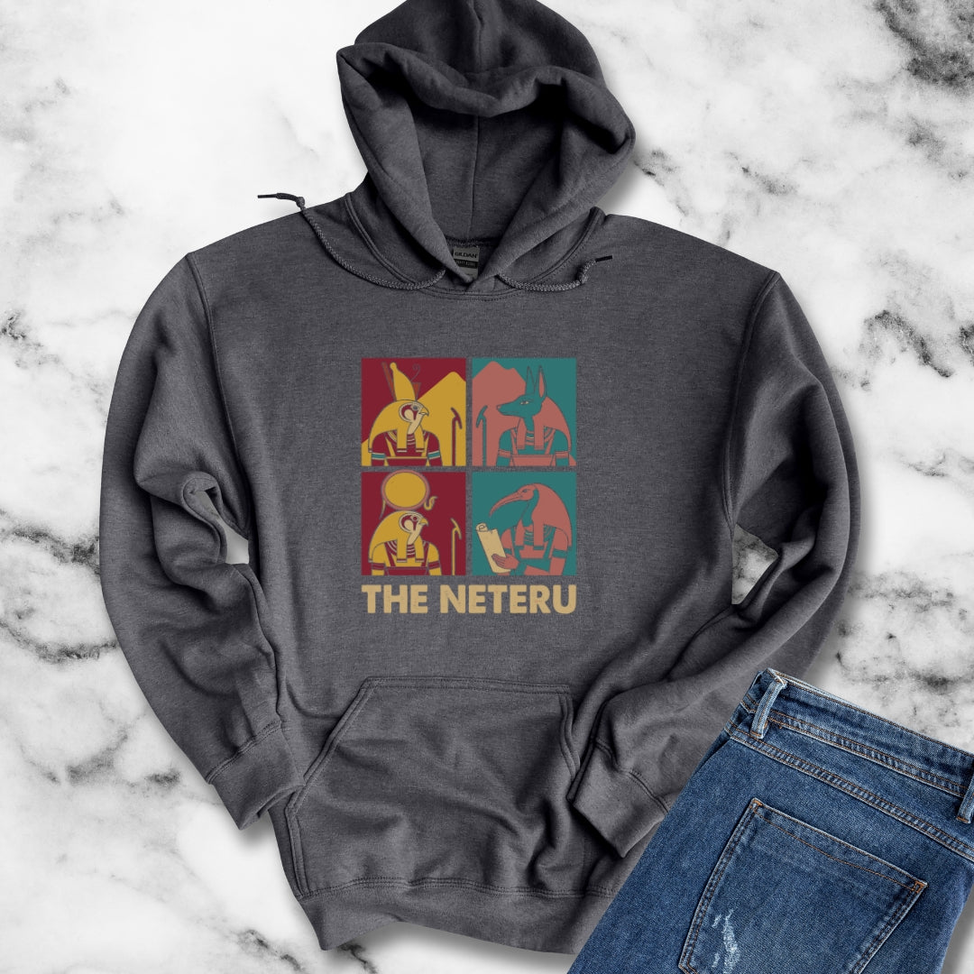 The Neteru Egyptian Gods Pantheon Unisex Heavy Blend™ Hooded Sweatshirt
