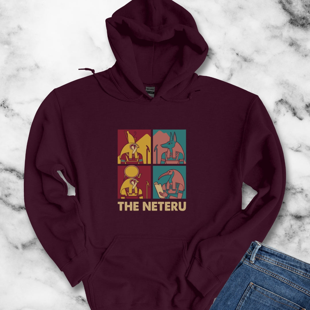 The Neteru Egyptian Gods Pantheon Unisex Heavy Blend™ Hooded Sweatshirt