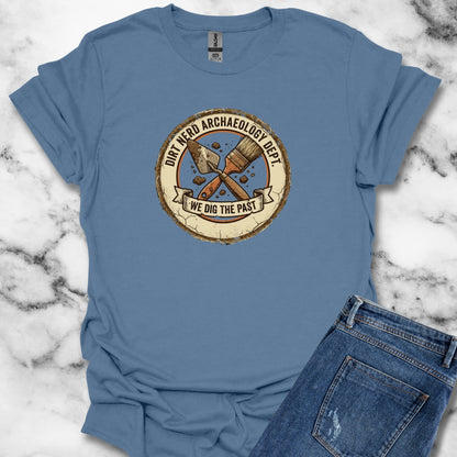 Dirt Nerd Archaeology Dept. Badge Unisex Lightweight T-Shirt