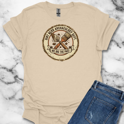 Dirt Nerd Archaeology Dept. Badge Unisex Lightweight T-Shirt