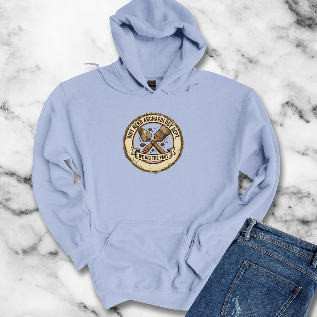 Dirt Nerd Archaeology Dept. Badge Hoodie
