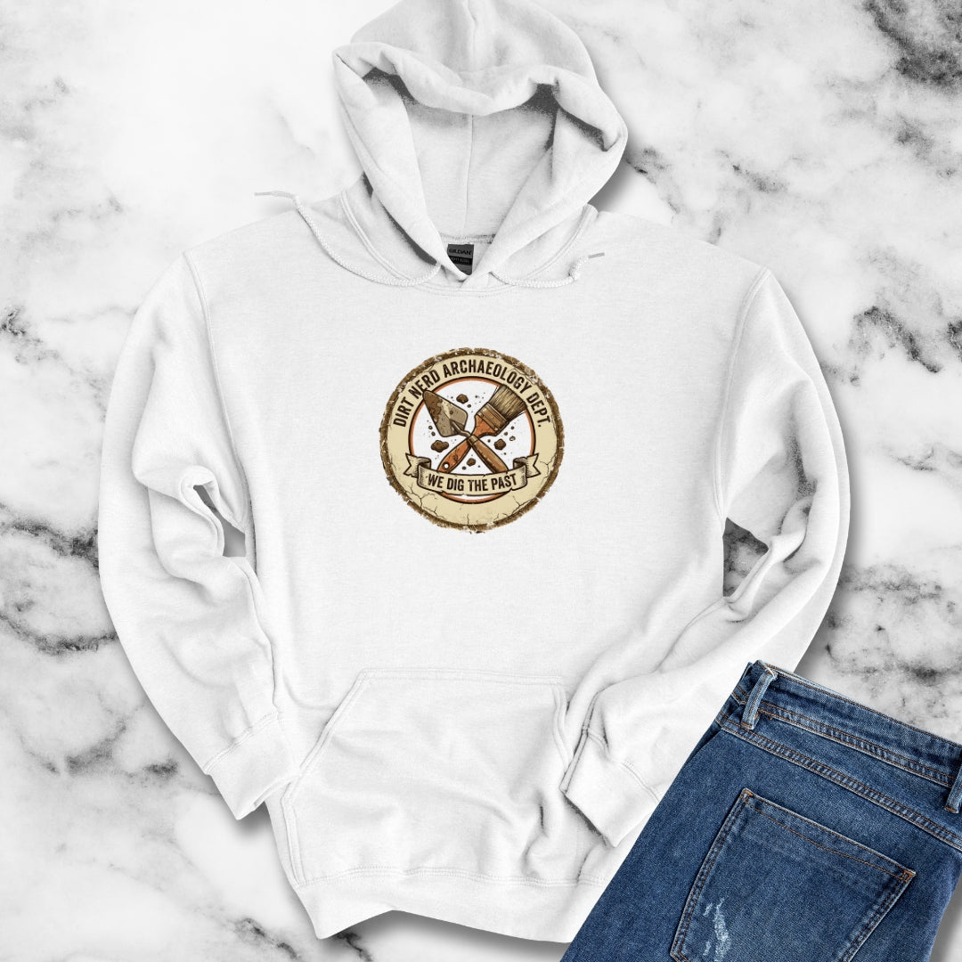 Dirt Nerd Archaeology Dept. Badge Hoodie