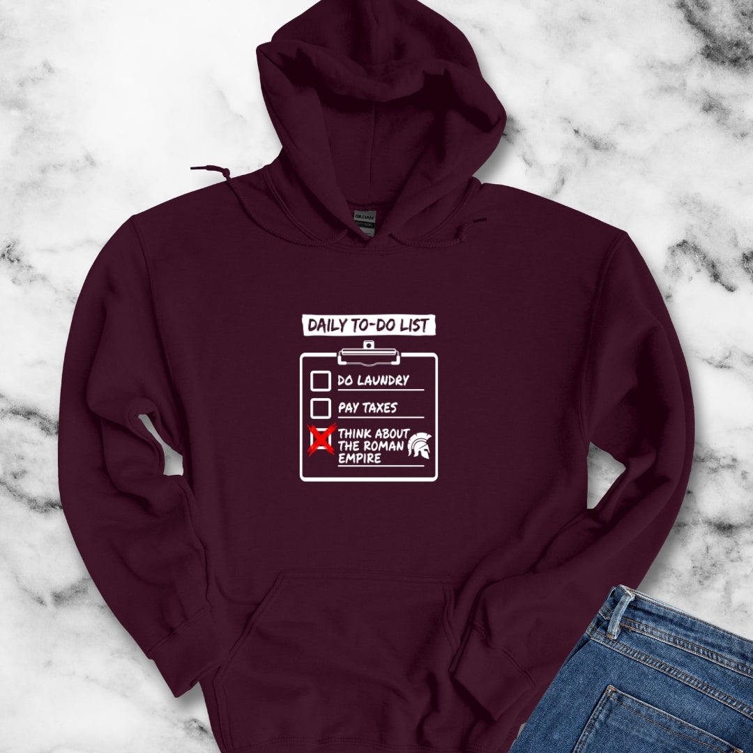 Think About Roman Empire To-Do List Unisex Heavy Blend™ Hooded Sweatshirt