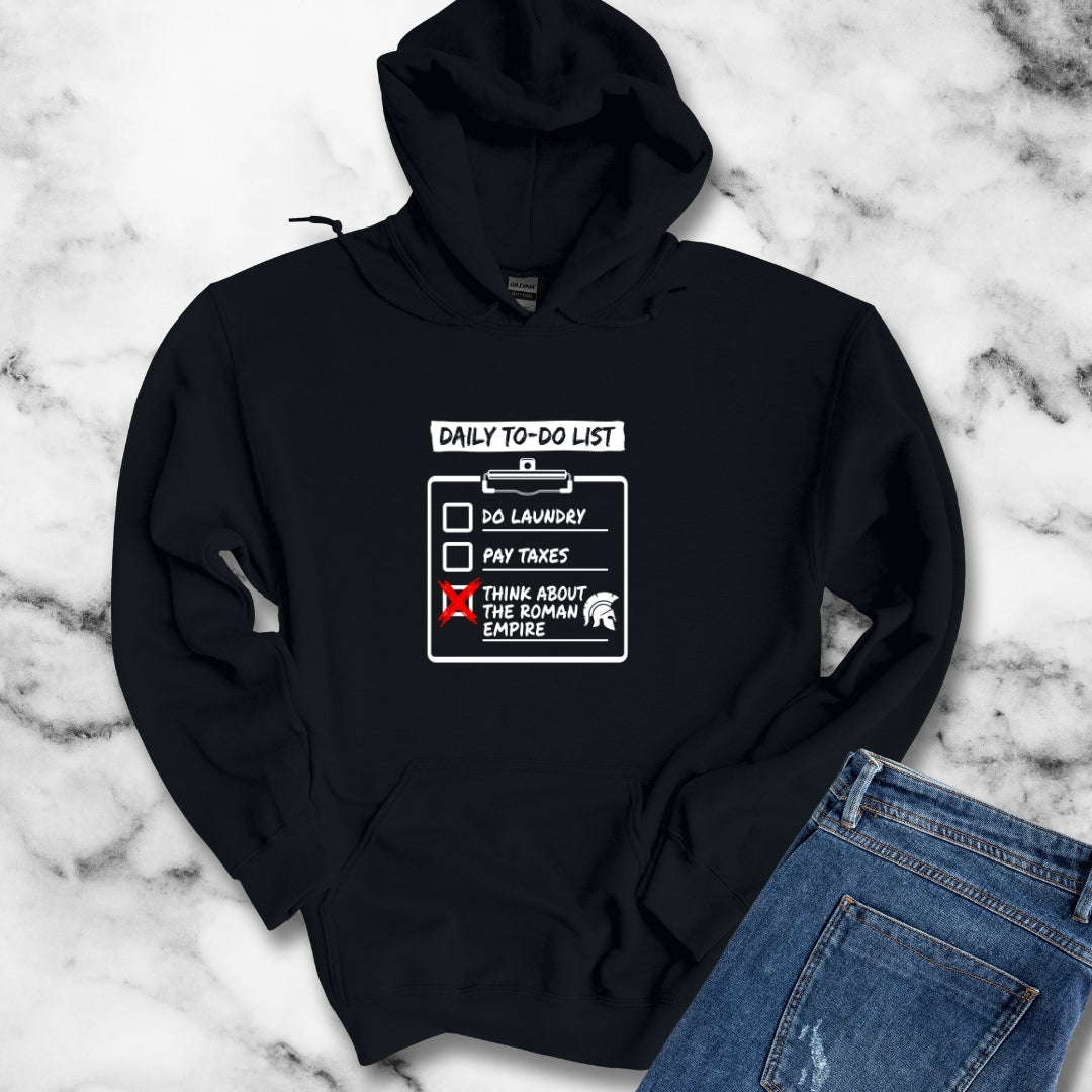 Think About Roman Empire To-Do List Unisex Heavy Blend™ Hooded Sweatshirt