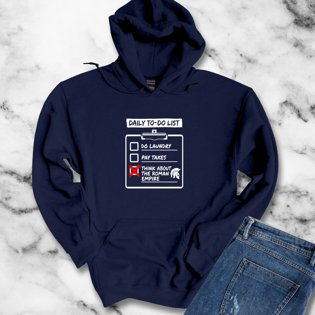 Think About Roman Empire To-Do List Unisex Heavy Blend™ Hooded Sweatshirt