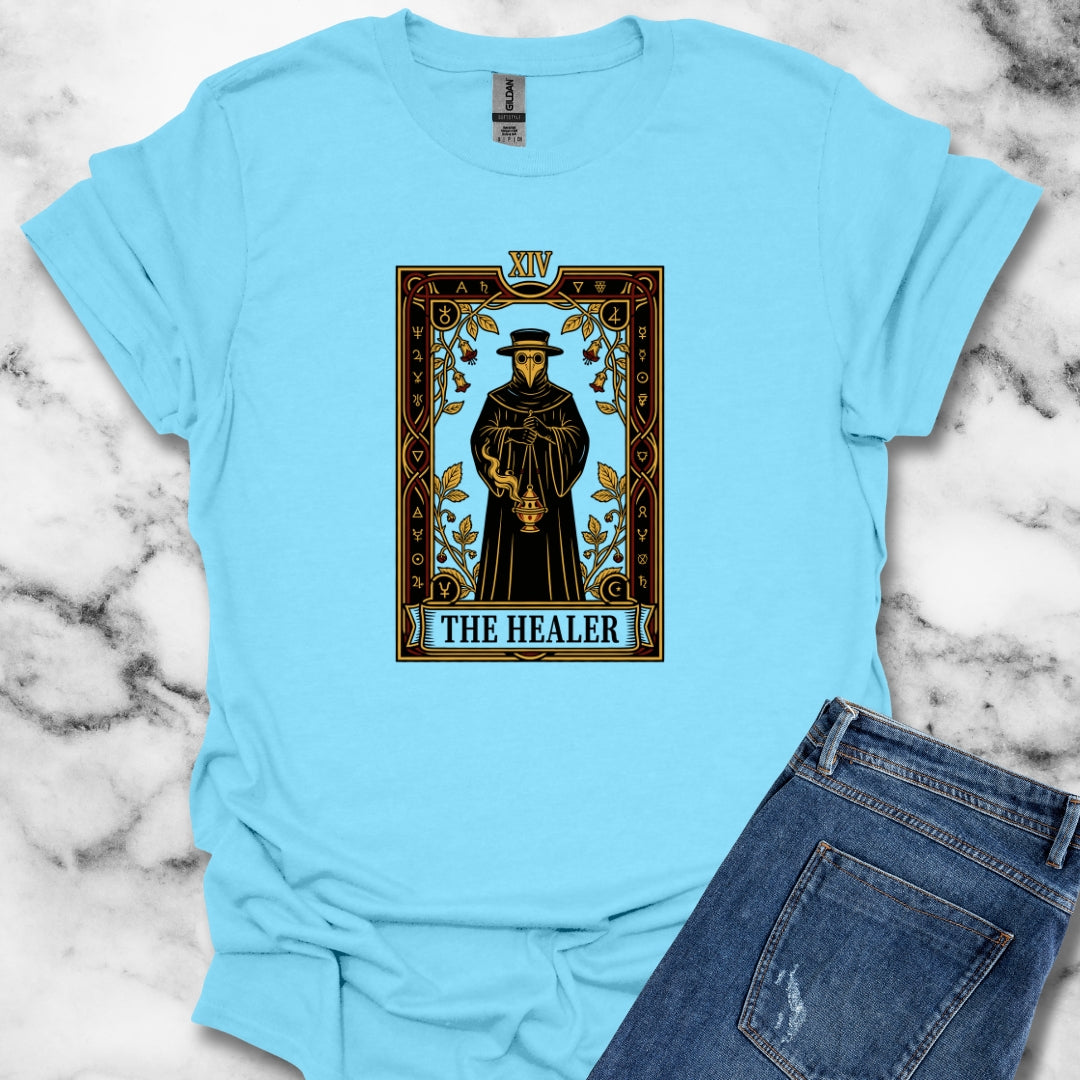 Plague Doctor Tarot Card T-Shirt