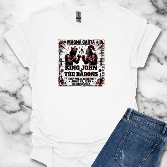 Magna Carta King John vs the Barons T-Shirt