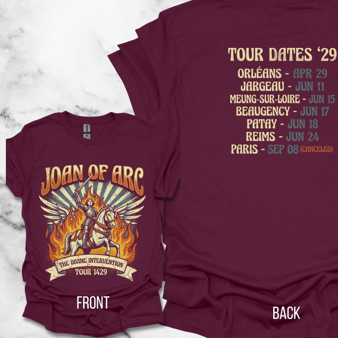 Joan of Arc Divine Intervention Tour Front & Back T-Shirt