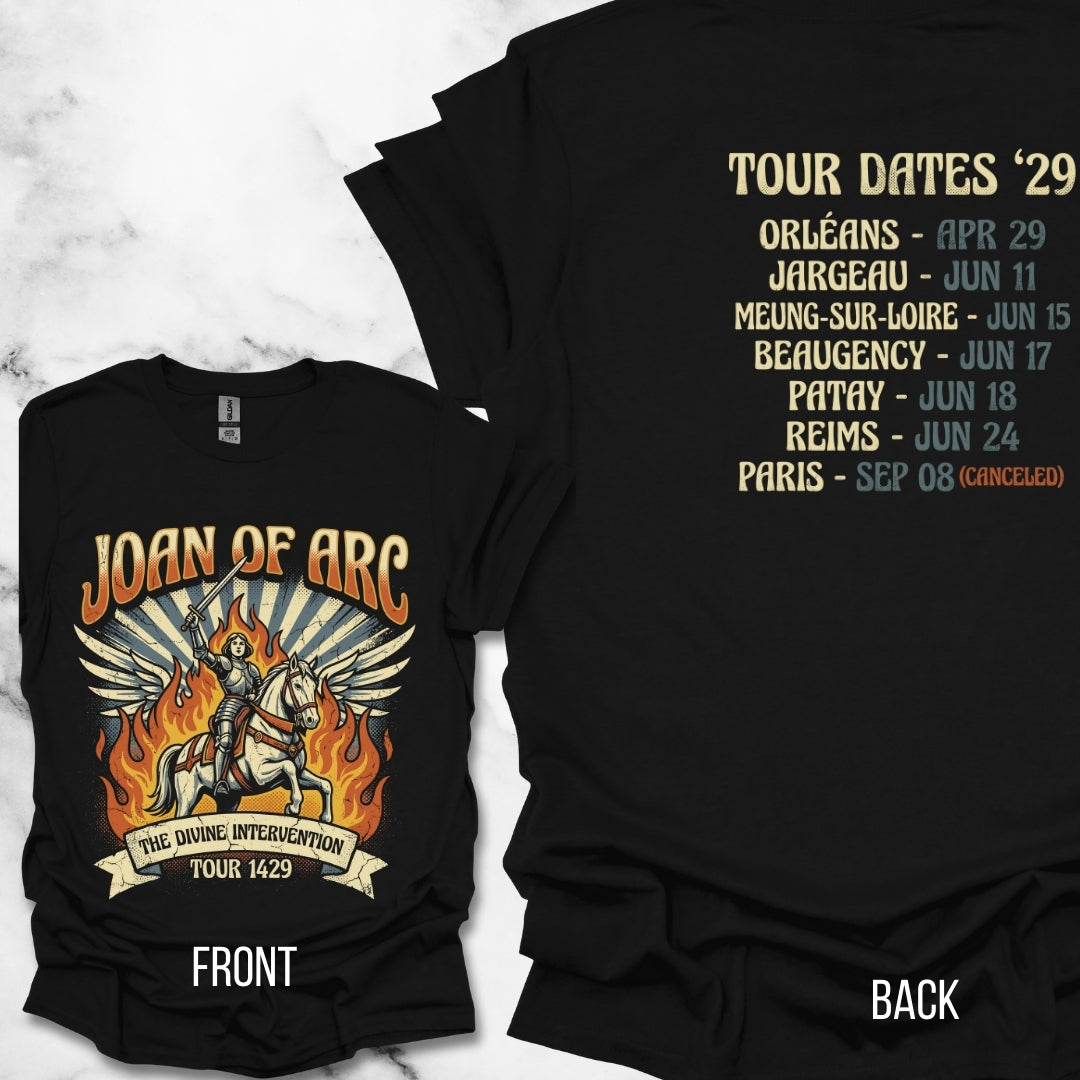 Joan of Arc Divine Intervention Tour Front & Back T-Shirt