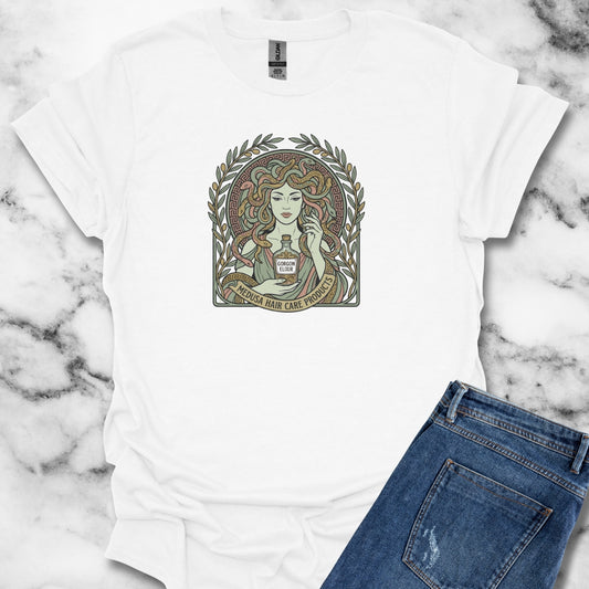 Medusa Hair Care Products Art Nouveau Lightweight Unisex T-shirt