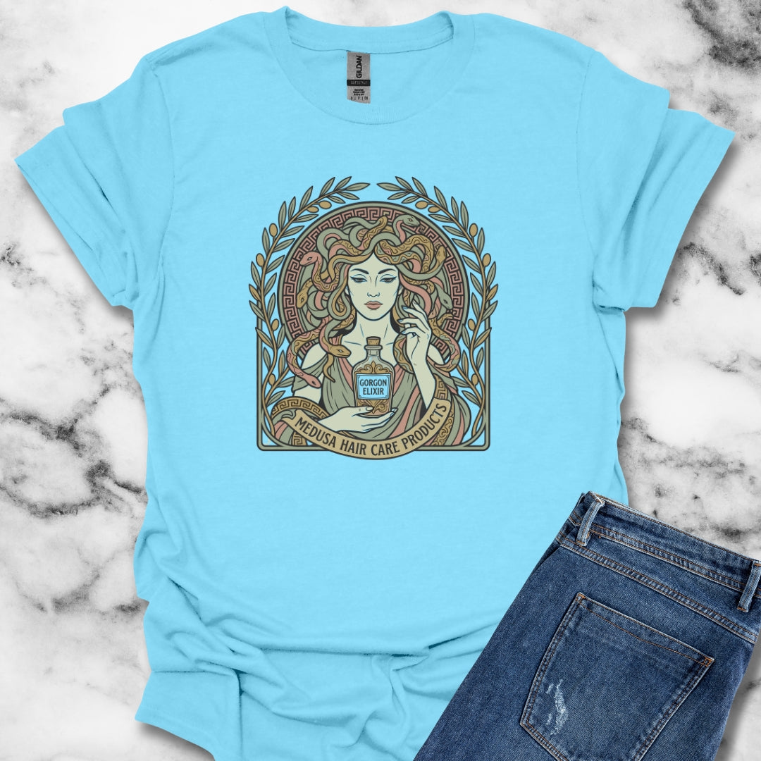 Medusa Hair Care Products Art Nouveau Lightweight Unisex T-shirt