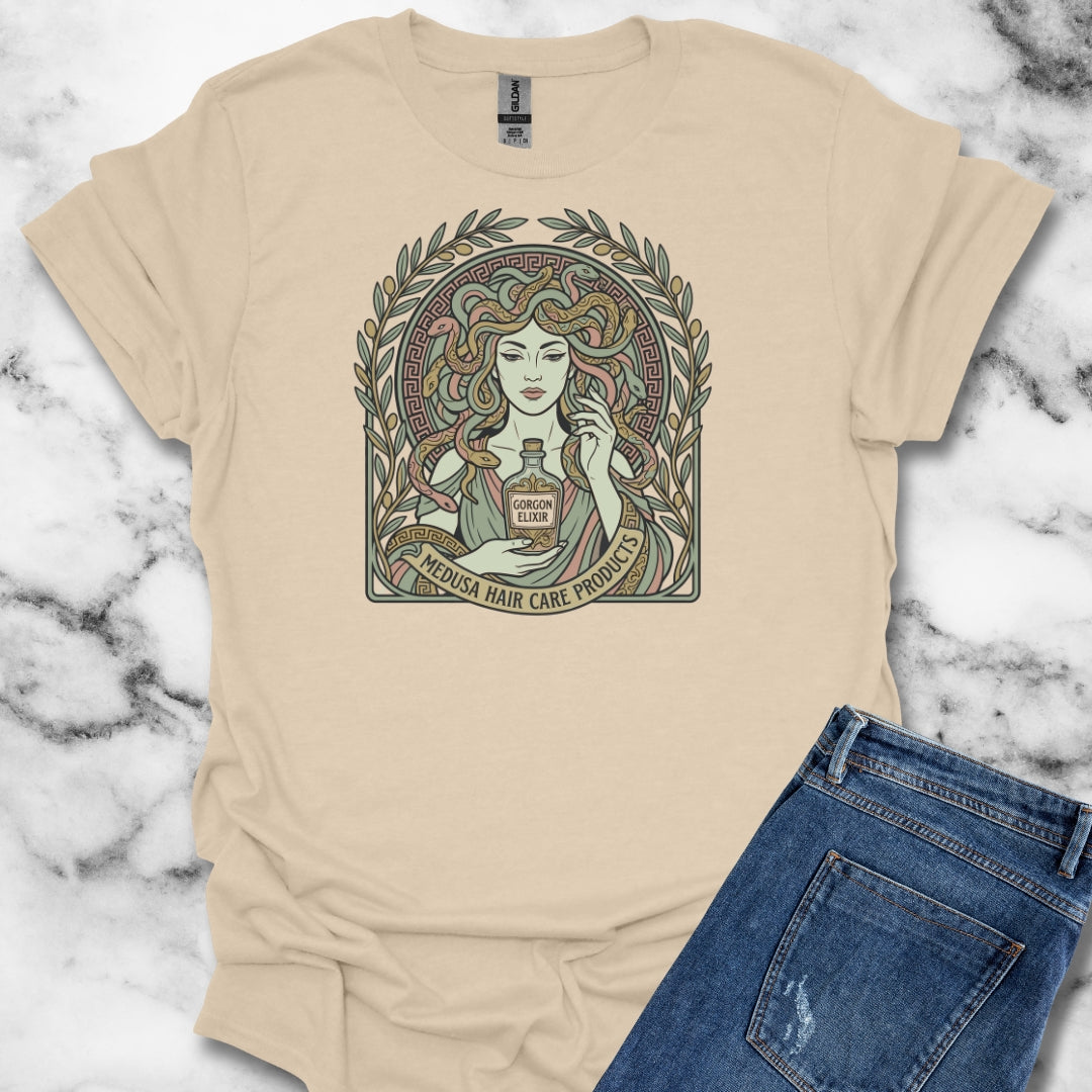 Medusa Hair Care Products Art Nouveau Lightweight Unisex T-shirt