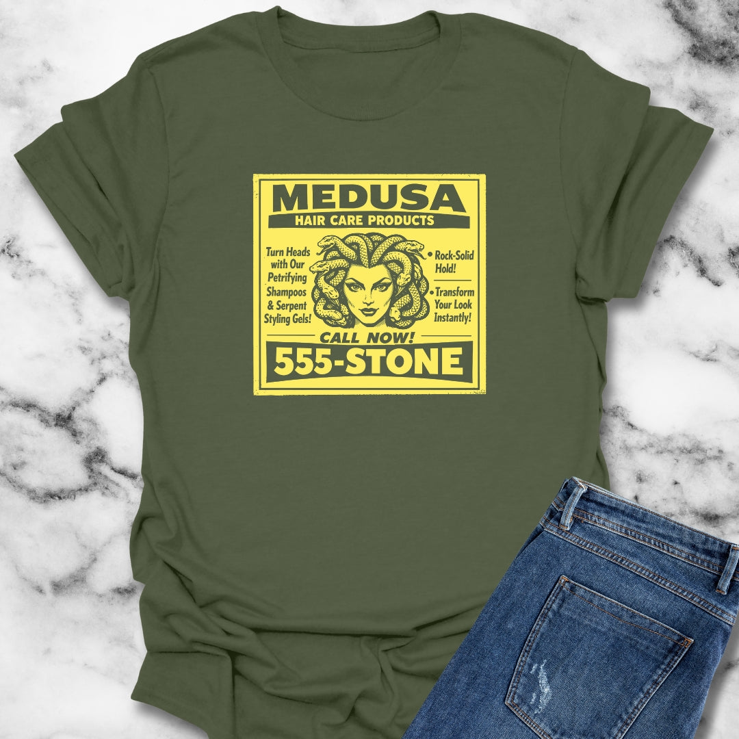 Medusa Hair Care Products Vintage Ad Style T-Shirt
