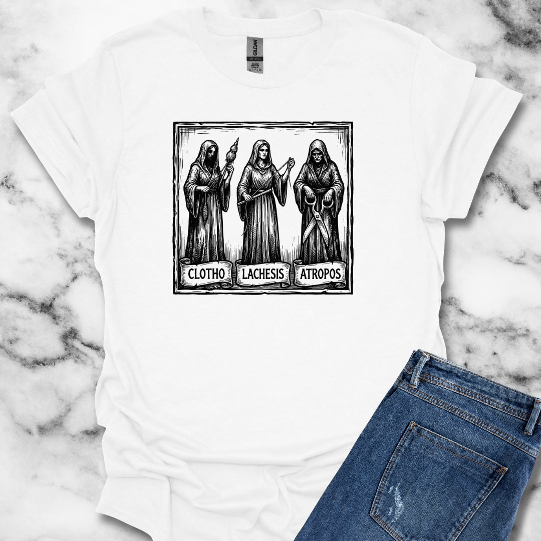 The 3 Fates Clotho Lachesis Atropos Unisex Softstyle T-Shirt