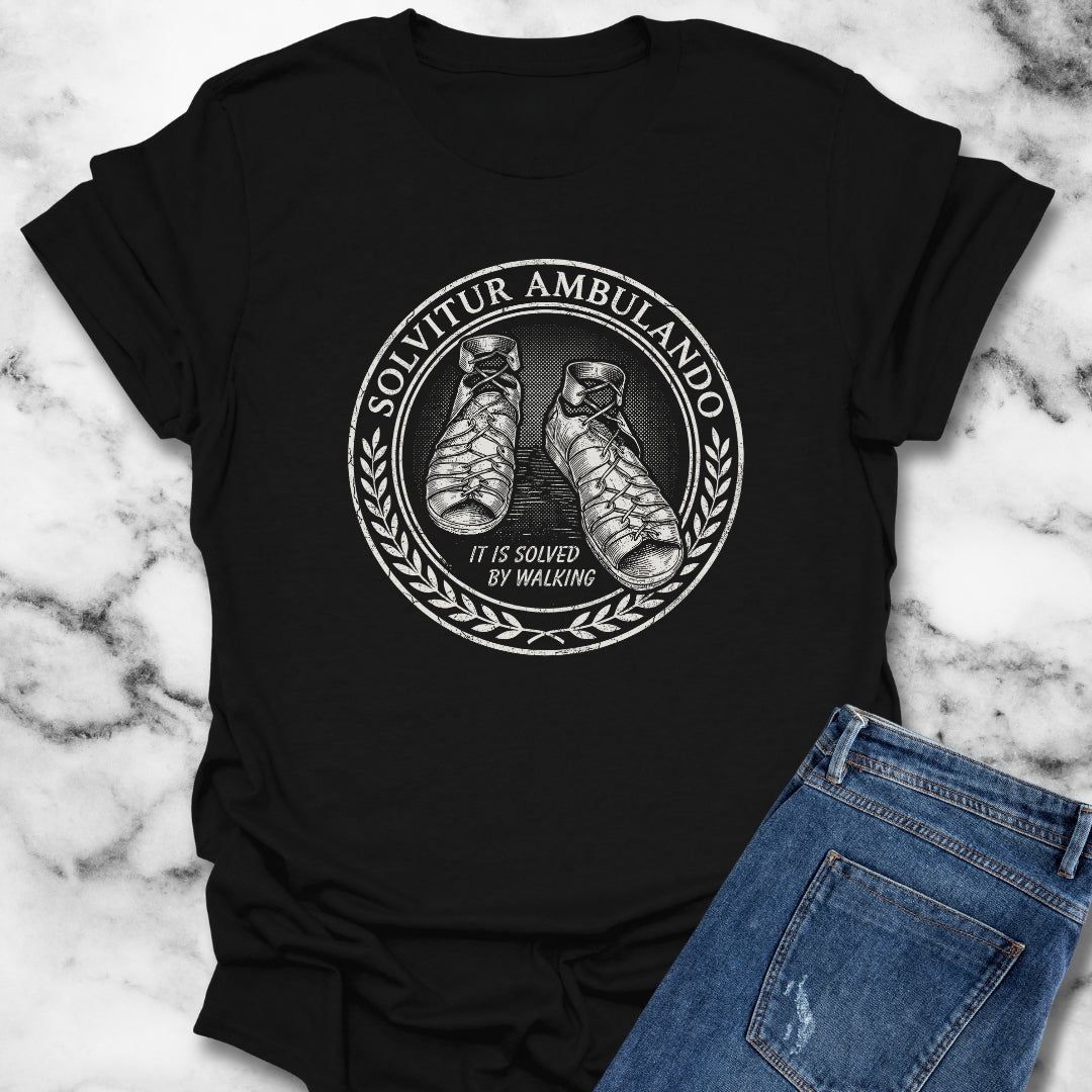 Solvitur Ambulando Saint Augustine Quote Solved by Walking Lightweight T-Shirt