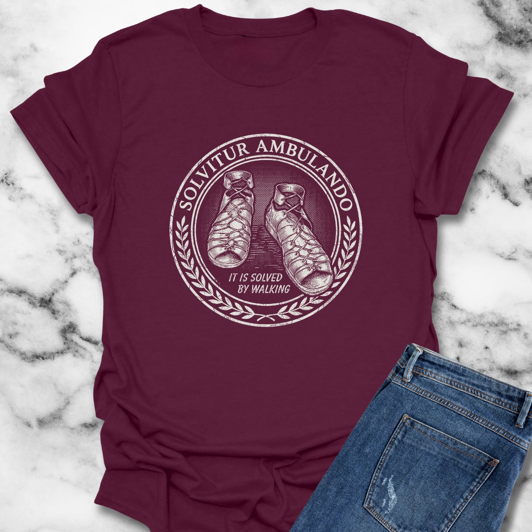 Solvitur Ambulando Saint Augustine Quote Solved by Walking Lightweight T-Shirt